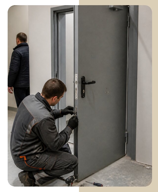 Ремонт противопожарной двери в Чистополе по цене 6655 р. | ДвериЛегко-Чст